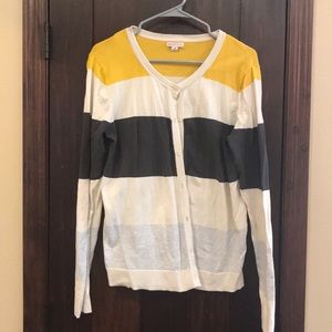 Color block cardigan